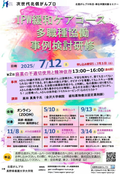 第2回 IPW緩和ケアコース多職種協働事例検討研修
